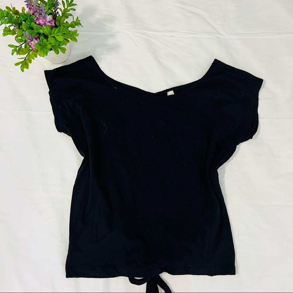 Open back tie back basic top